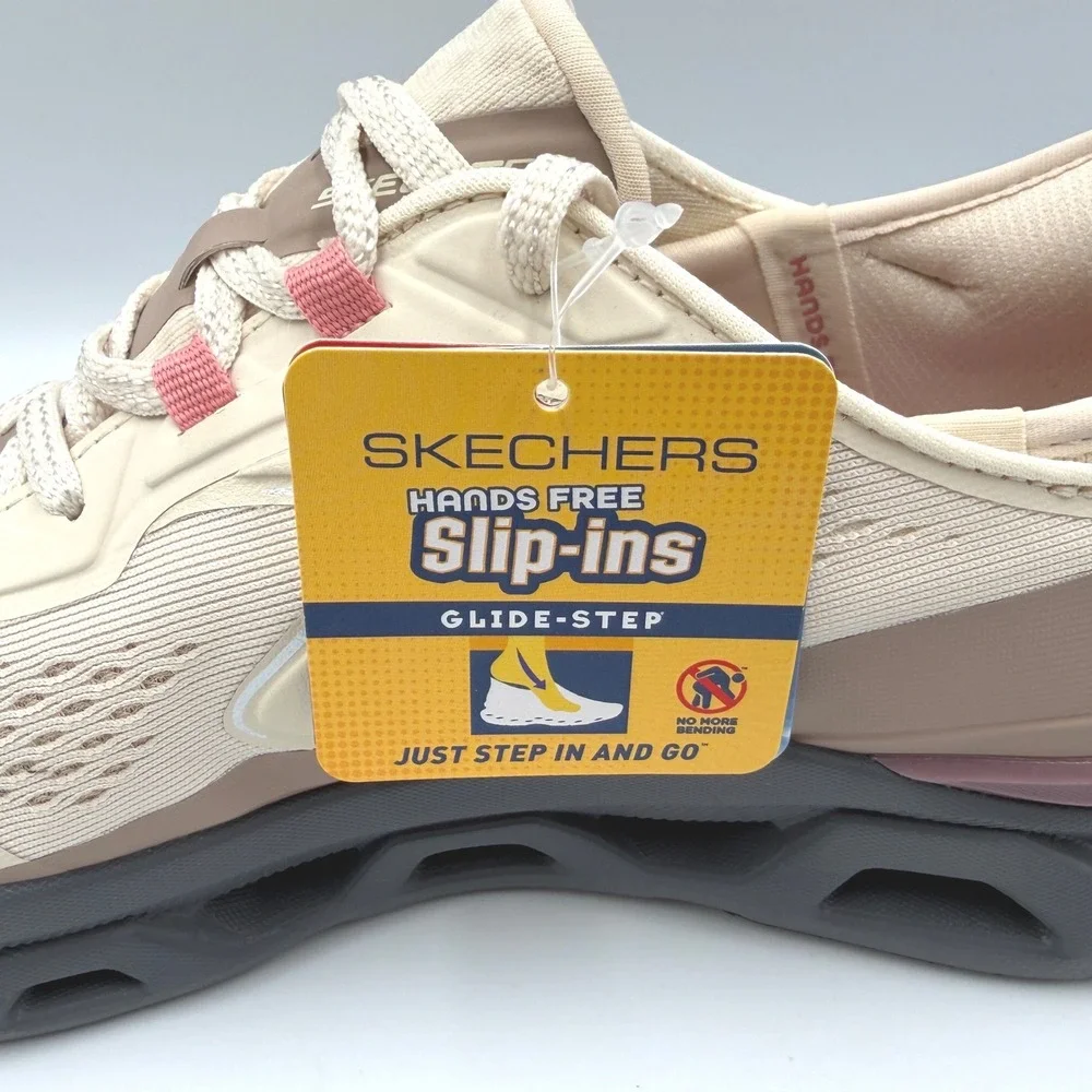 Skechers Glide-Step Altus Natural/Grey Slip-Ins Air-Cooled Memory Foam Women's 8 - Picture 12 of 16